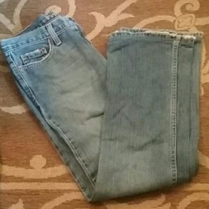 Slightly distressed jeans