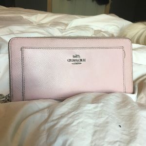 Pink Coach Zip Wallet