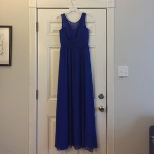 Cobalt bridesmaid dress.