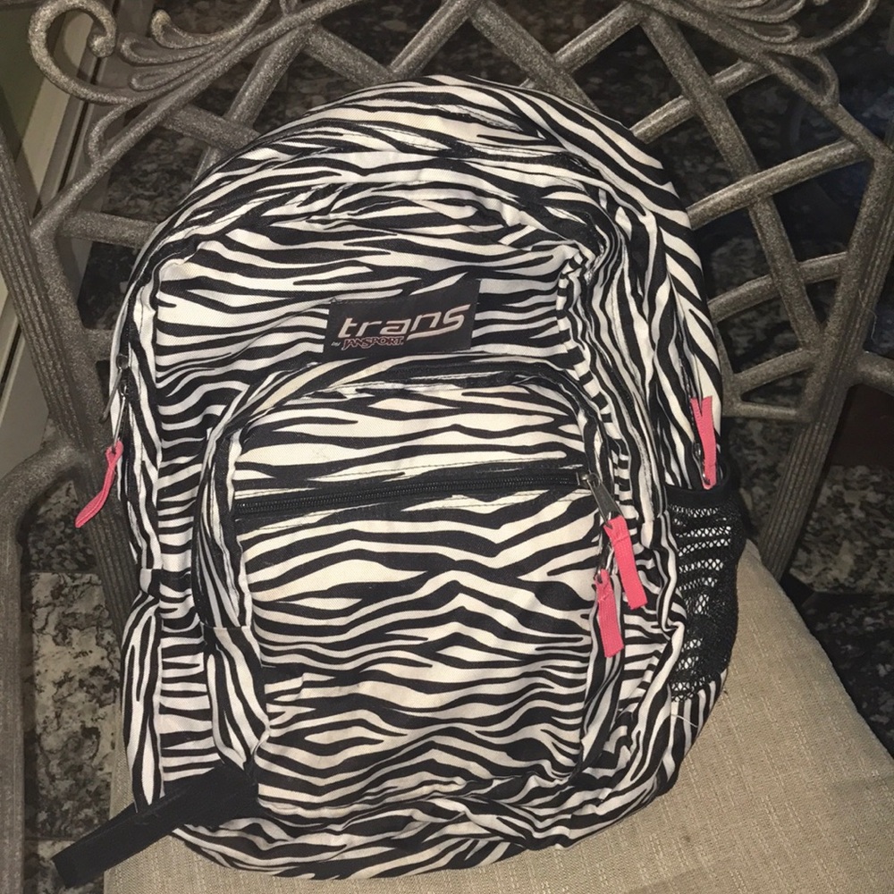 Girls backpack zebra print