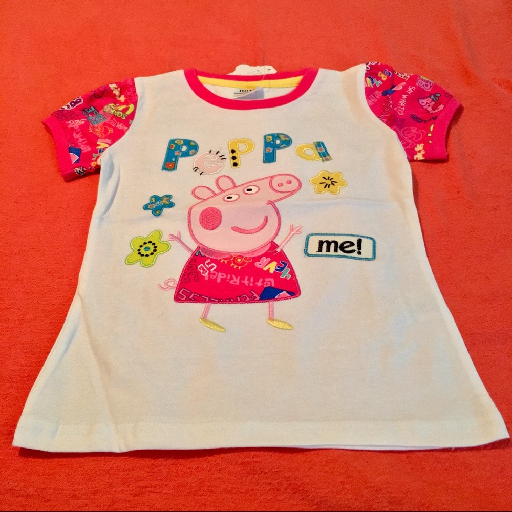 One piece set for kids in white and pink