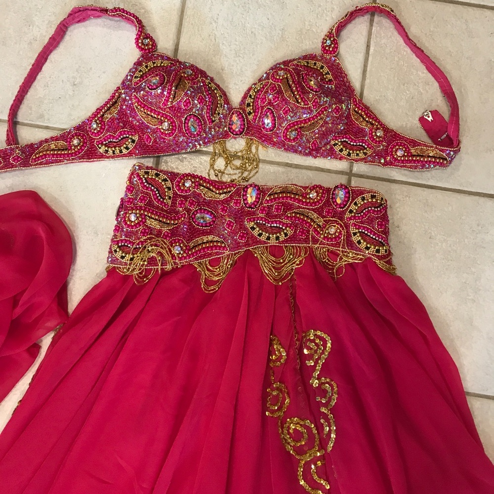 Egyptian handmade belly dancer costume