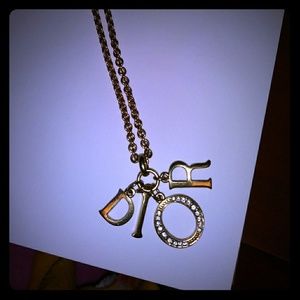 Vintage Christian Dior Letters Necklace