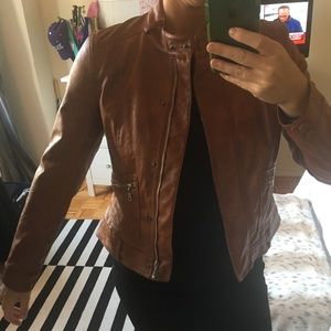Karlie brown real leather jacket