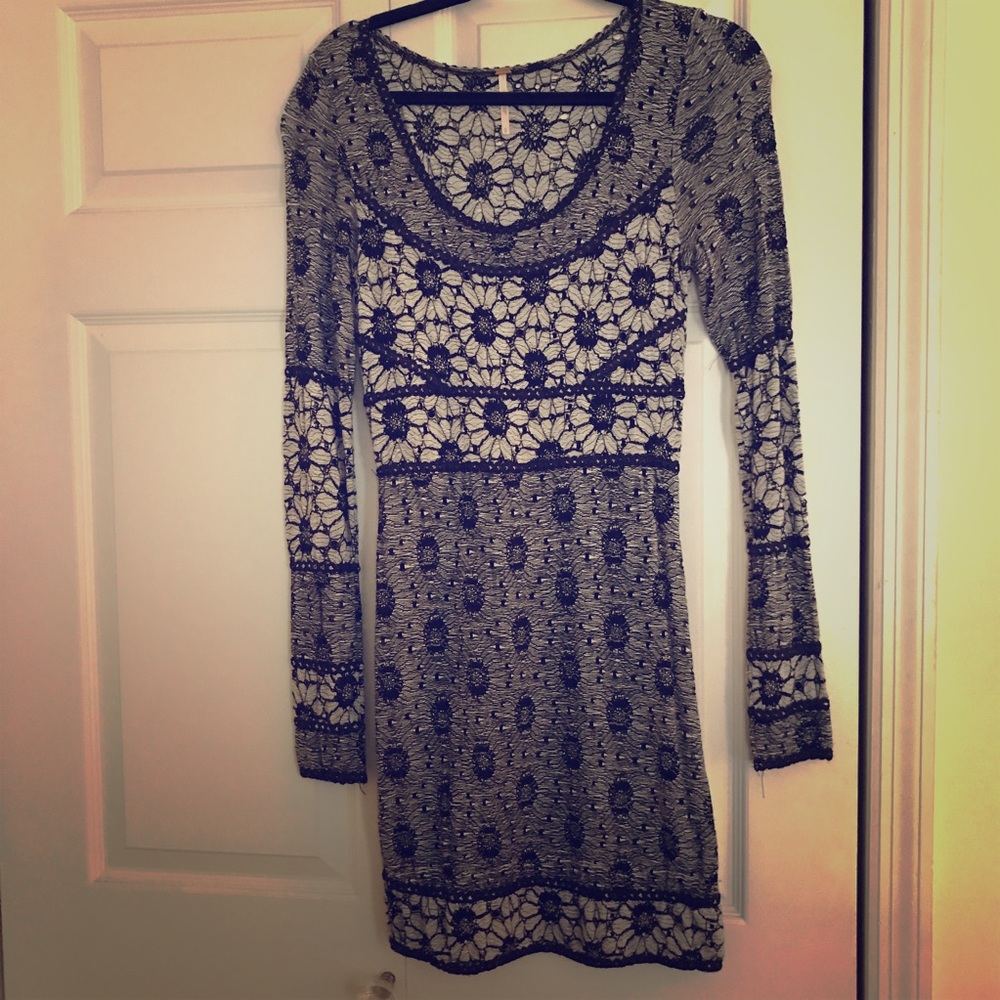 Floral pattern embroidered dress by Free People.