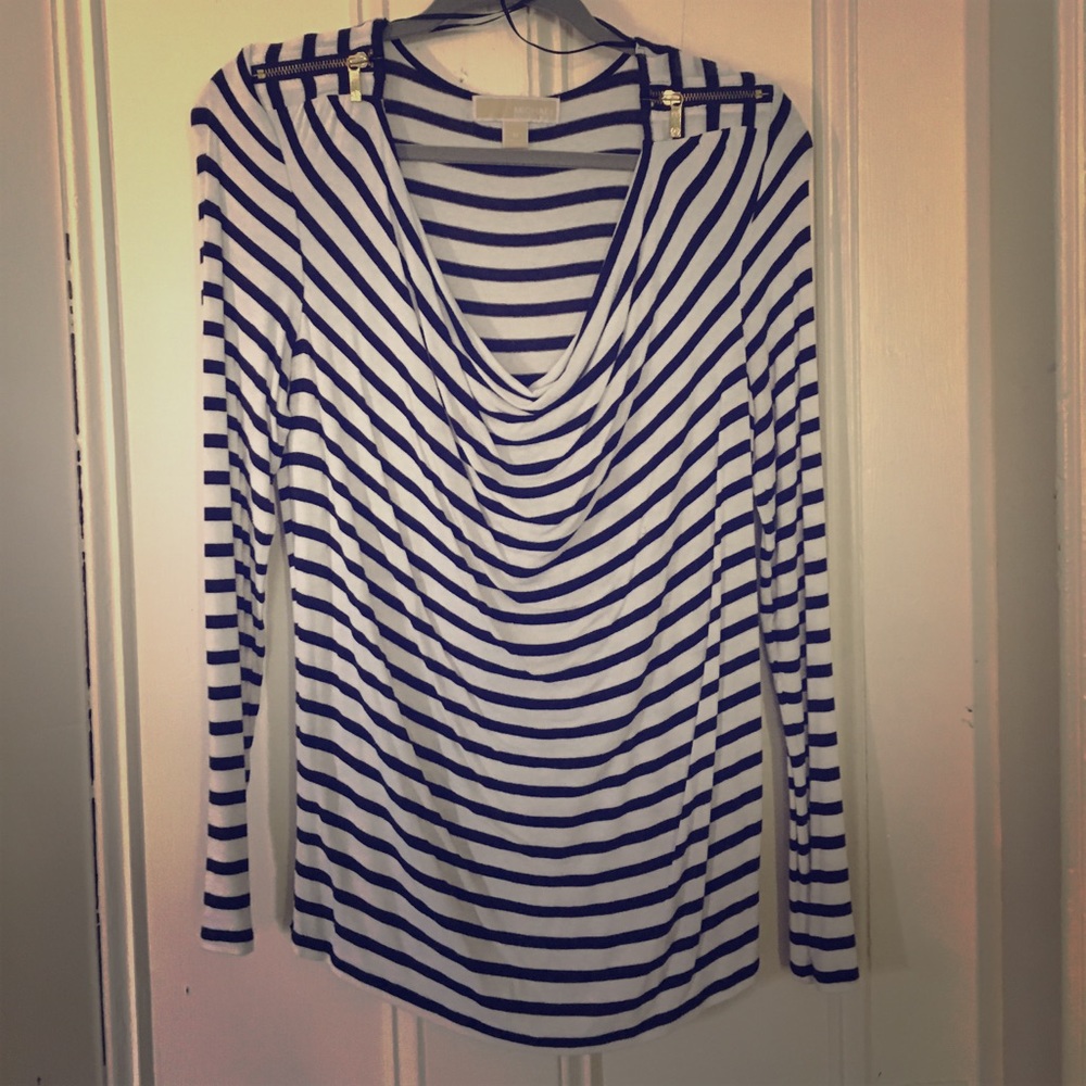 Michael Kors stripped long sleeve top
