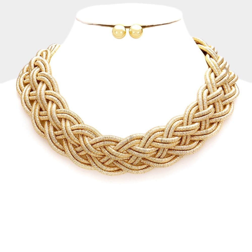 Gold Braided Necklace