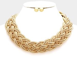 Gold Braided Necklace