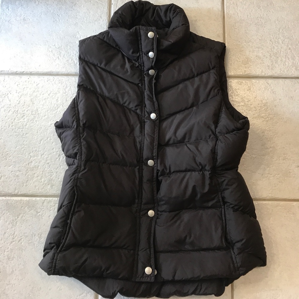 J. Crew chocolate brown puffer vest