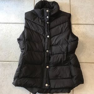 J. Crew chocolate brown puffer vest