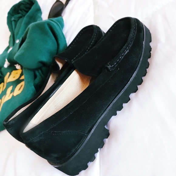 Ron White cashmere suede chunky sole loafer - Picture 5 of 7