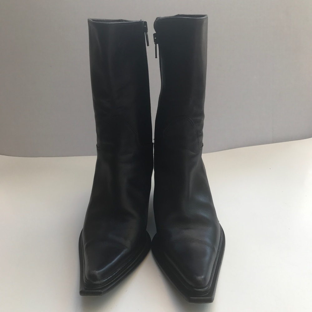 Kenneth Cole Black Leather Western Boots Size 7.5