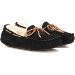 Black UGG moccasins