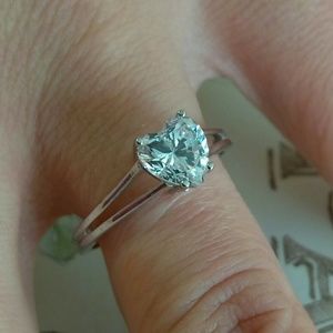 *SOLD* 14k White Gold Solitaire Engagement Ring