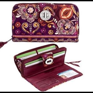 Vera Bradley Safari Sunset Turnlock Wallet