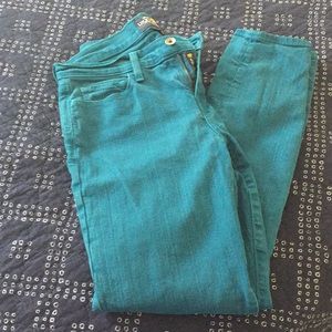 Lucky Brand turquoise skinny jeans