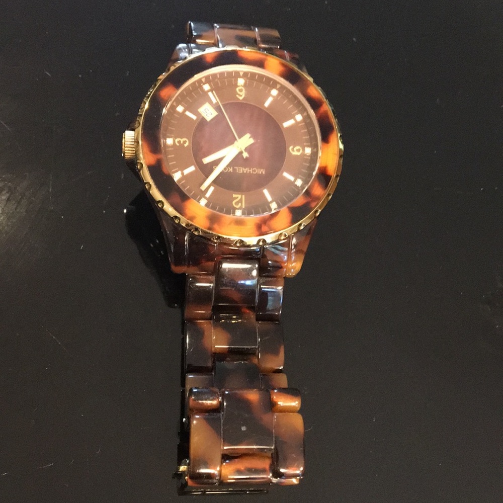 Michael Kors tortoise shell watch