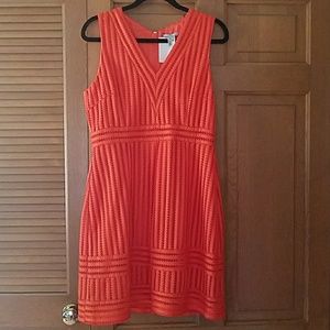 H&M orange vneck sleeveless dress NWT