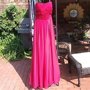 Apple Red Strapless Gown