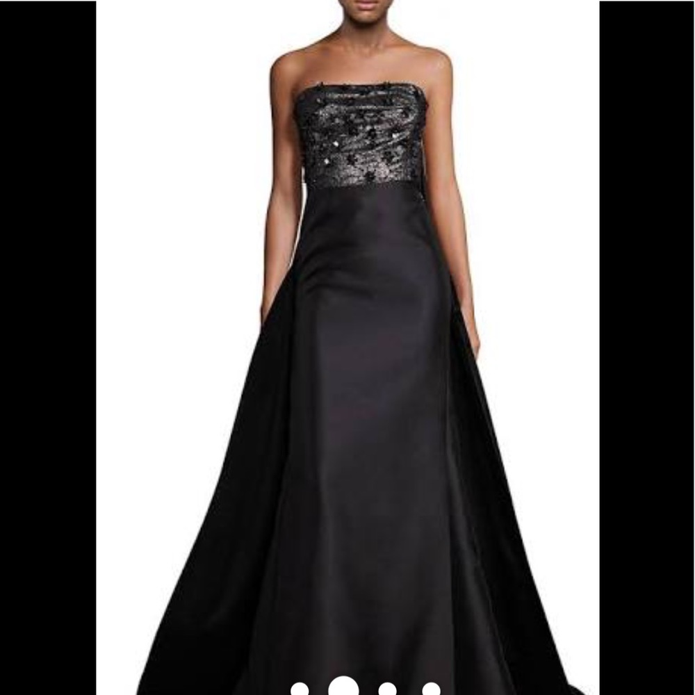 Black embellished Monique Lhuillier Gown