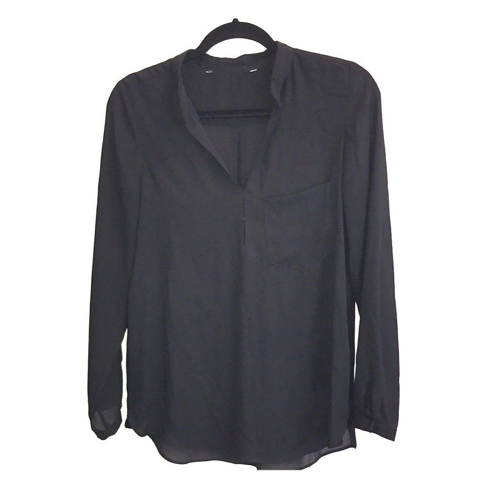 Zara - Black long sleeve blouse