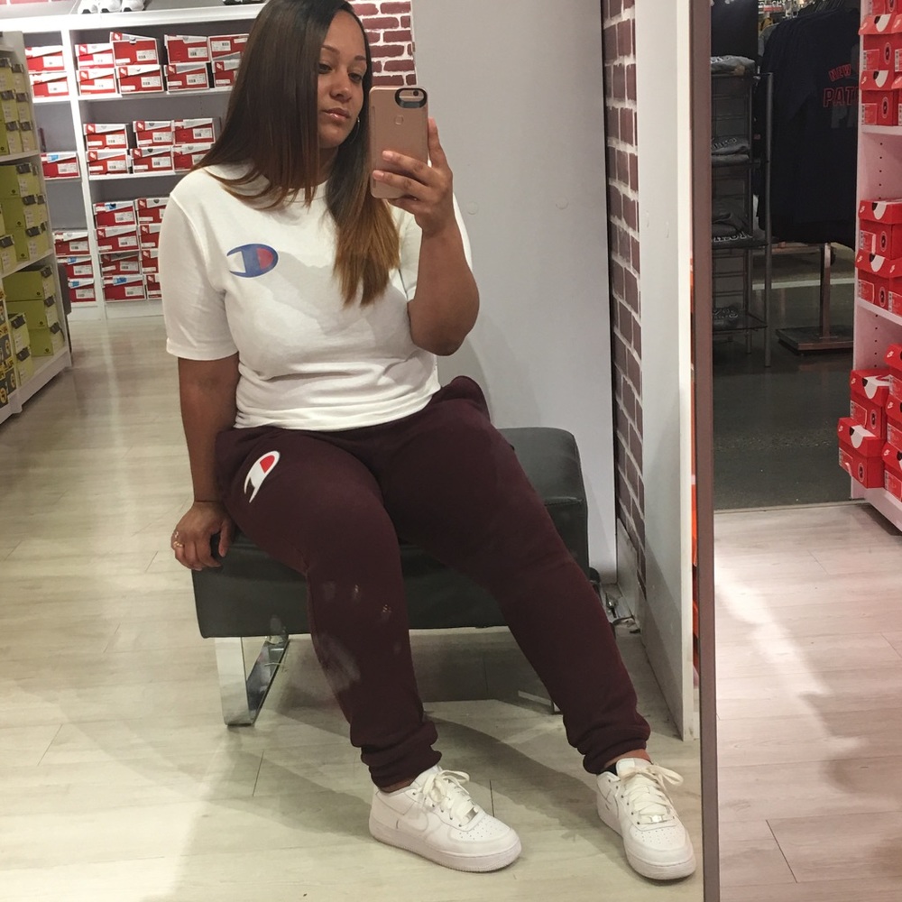 Champion tee and sweats set.