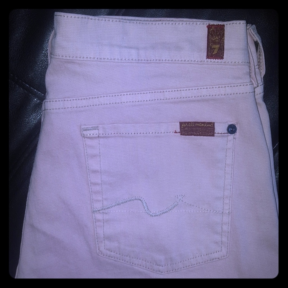 7 for all mankind jeans in pale pink size 30