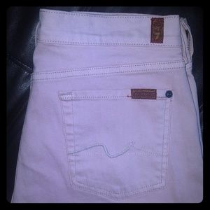 7 for all mankind jeans in pale pink size 30