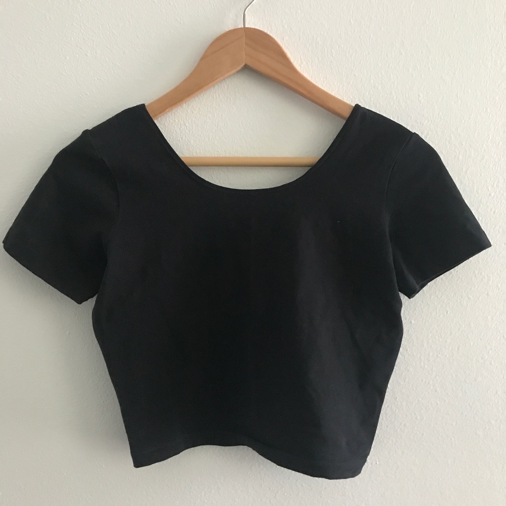 Black American Apparel crop top