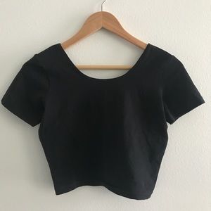 Black American Apparel crop top