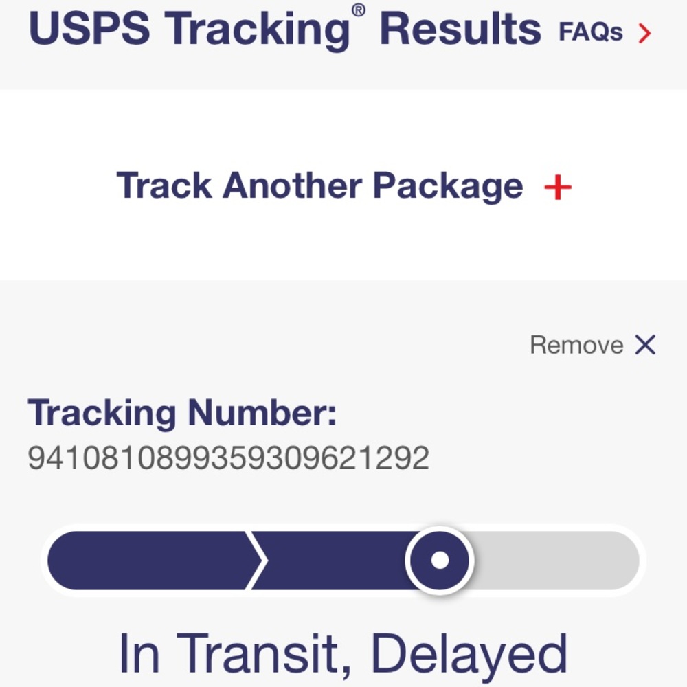 Confirmation tracking number