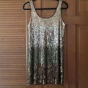 sequin tank dress