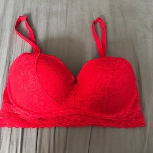PINK red bralette