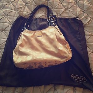 Champagne Coach Shoulder Bag