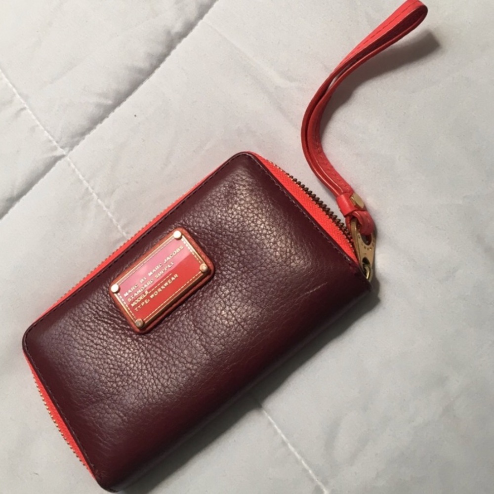 Marc by Marc Jacobs Maroon Wristlet