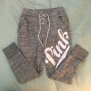 PINK Lace up Sweatpants