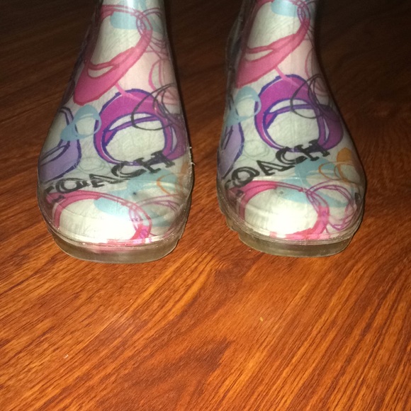 Coach rain boots size 8 - Picture 2 of 5