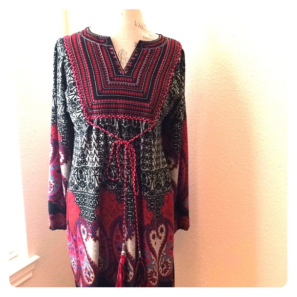 Angie Boho Dress . Great for fall! - Picture 1 of 6