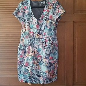 floral print short sleeve dress