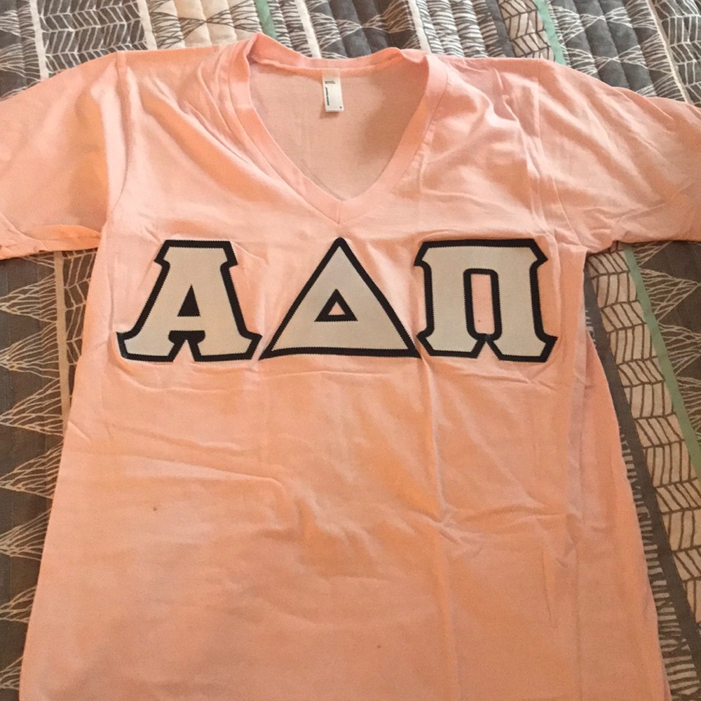 Sold!!! V-Neck ADPi Letter Shirt!