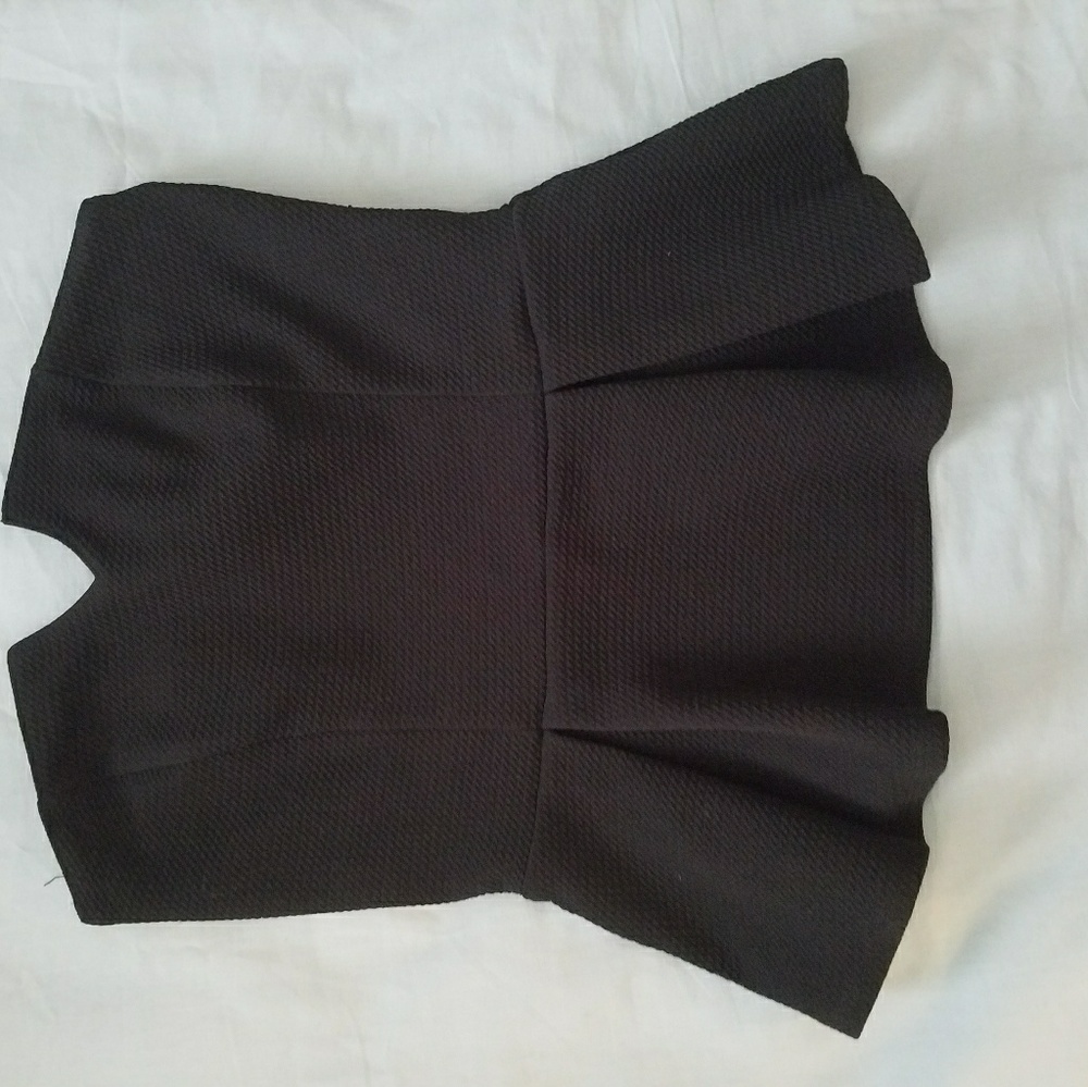 Black strapless top