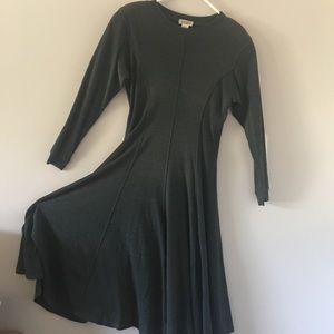 Charcoal grey T-shirt dress, mid calf