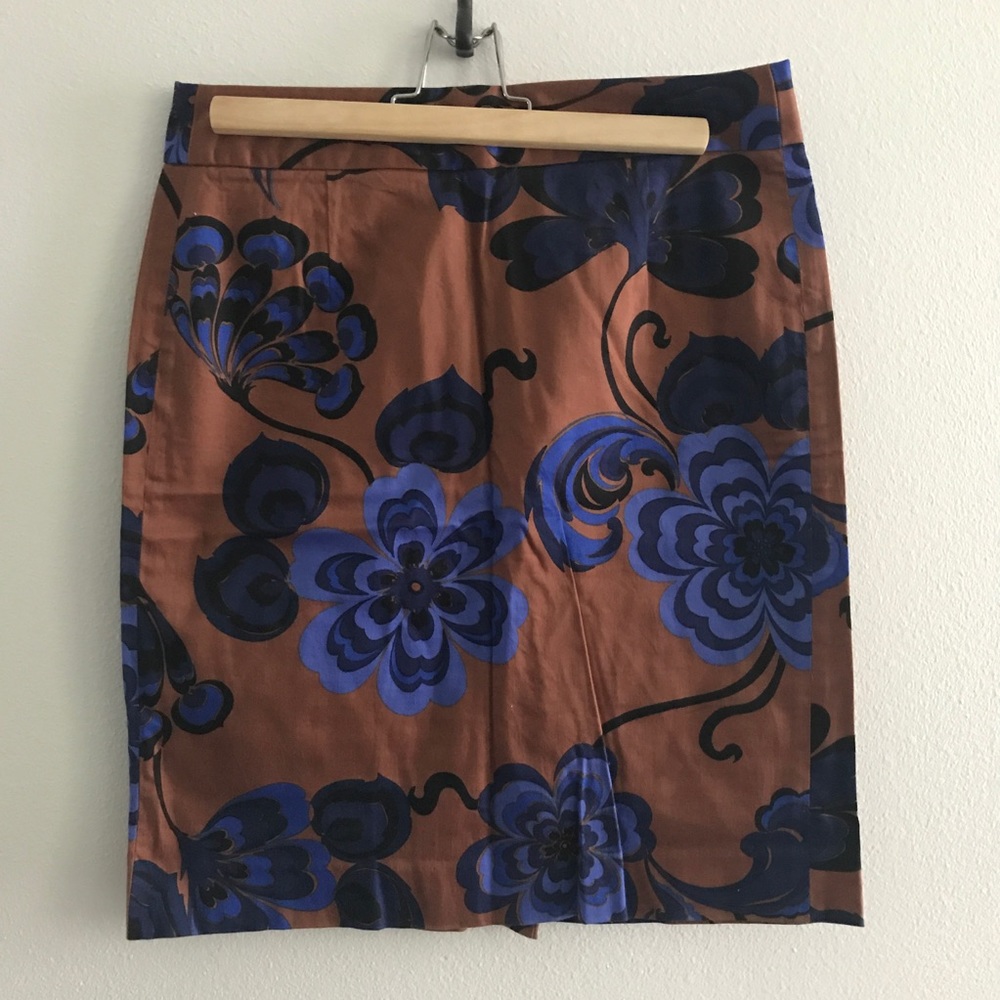 J Crew patterned pencil skirt