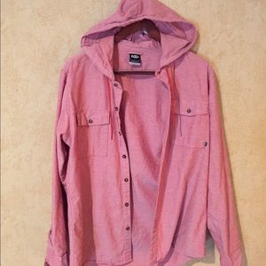 Nike 6.0 Long Sleeve Button Down with Hood!