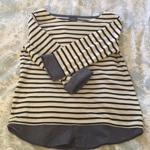 Market & Spruce Striped "layered" Knit