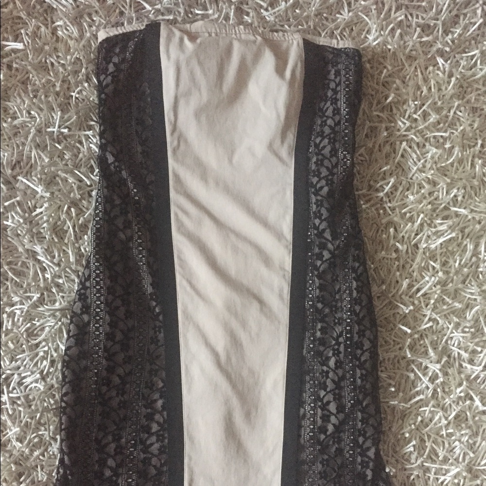 Lace strapless dress