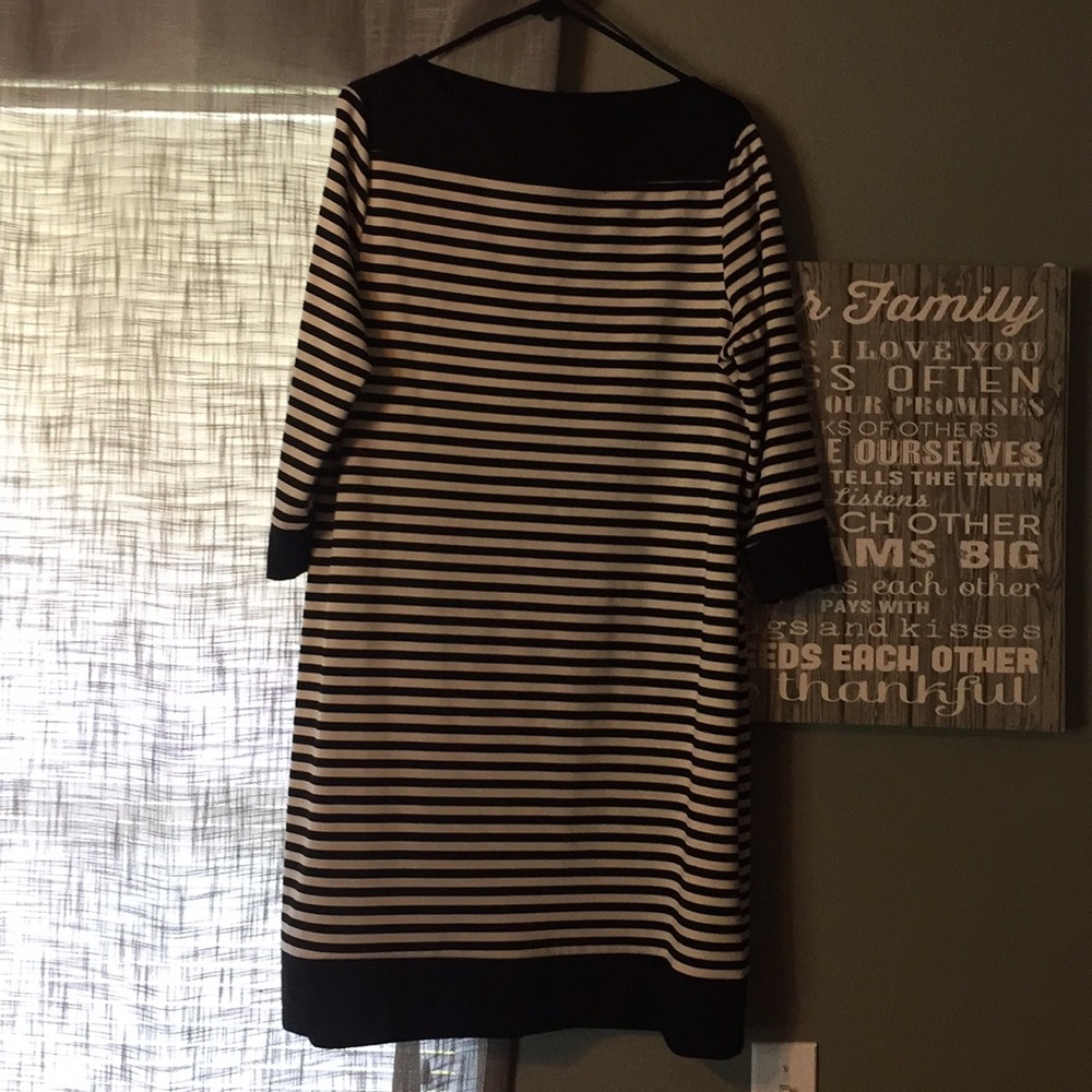 Stripped Black and Cream Dress