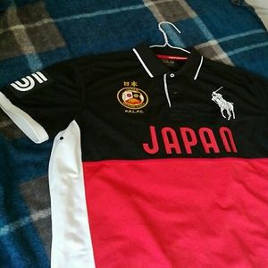 Men's Red Polo Sport Japan Performance Mesh Polo