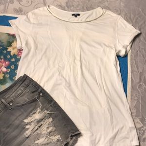 Gap cap sleeve top with zipper details