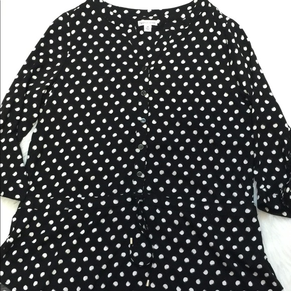 polka dot tunic top
